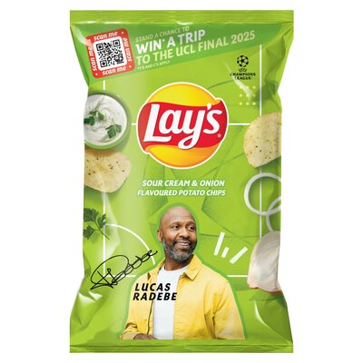 Lay's Sour Cream & Onion Flavoured Potato Chips 120g
