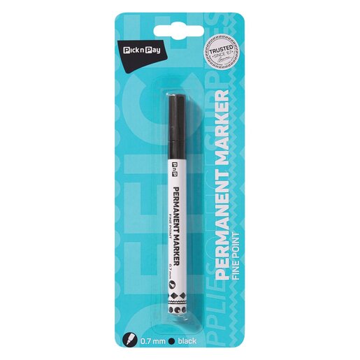 PnP Permanent Marker Fine Metal Black Ink 0.7 mm PnP