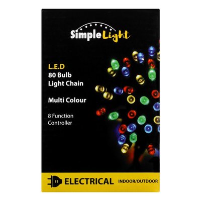 Simple Light 80 Led Bulb Multi Colour Light Chain | PnP