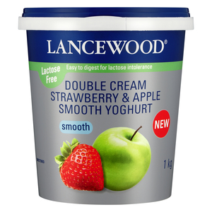 Lancewood Lactose-Free Double Cream Strawberry & Apple Smooth