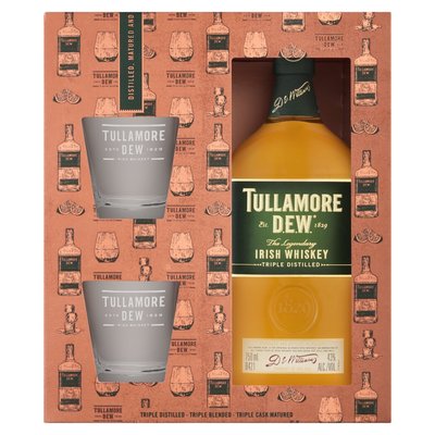 Tullamore Dew Whiskey + 2 Glass Gift Pack 750ml | PnP