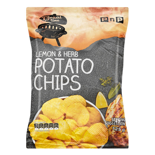 PnP Lemon & Herb Potato Chips 125g PnP