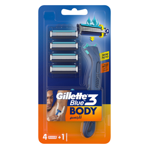 Gillette Blue 3 Body Disposable Razor 4 Pack | PnP