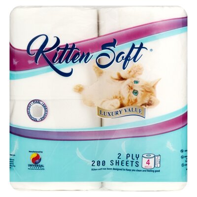 Kitten Soft 2Ply Lux Value Toilet Paper 4 Pack | PnP