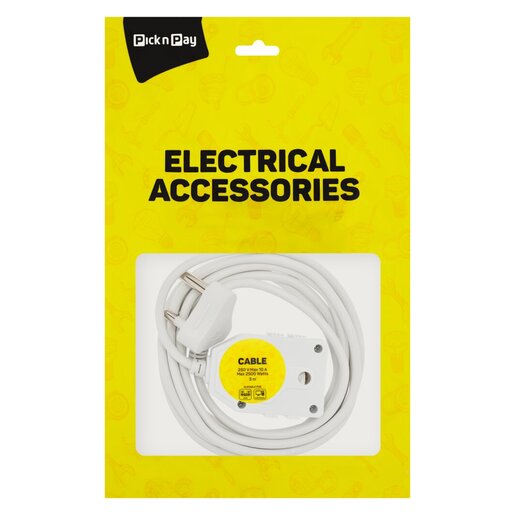 PnP Extension Cord 3m x 10A White PnP