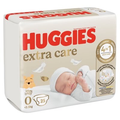 Huggies Extra Care Size 0 New Baby (Up to 4kg) 25 Nappies | Smart Price ...