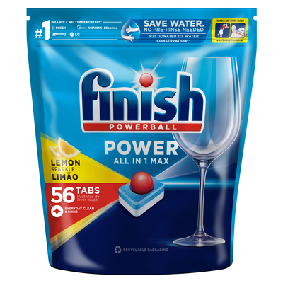 Finish All in One Max Lemon Tablets 56 Pack