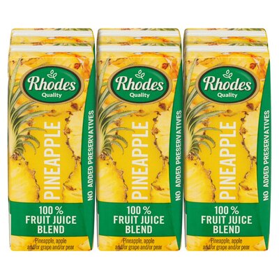 Rhodes 100% Fruit Juice Blend Pineapple 6 x 200ml | PnP