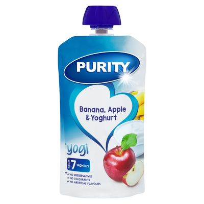 Purity Pouch Banana Apple & Yoghurt 110ml from 6 Months
