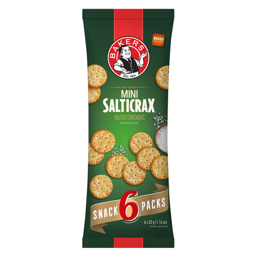 Bakers Mini Salticrax Snack Packs 198g | PnP