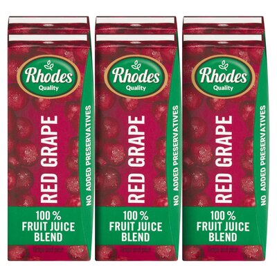 Rhodes 100% Red Grape Fruit Juice Blend 6 x 200ml | PnP