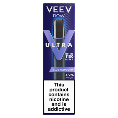 Veev Now Ultra Blue Raspberry 1100 Puffs 3.5% Disposable Vape