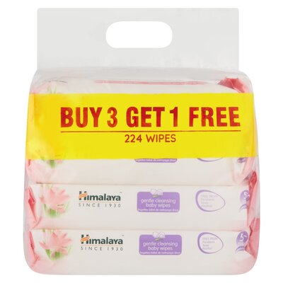 Himalaya Gentle Cleansing Baby Wipes 4 x 56 Pack