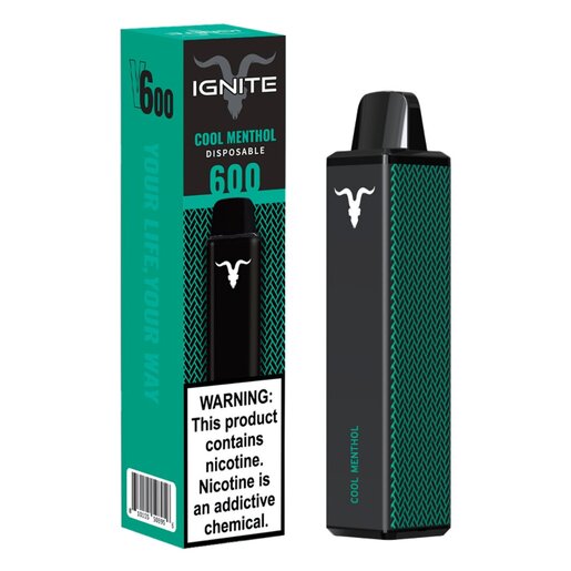 Ignite Cool Menthol 5% Nicotine Salt V600 Disposable Vape | PnP
