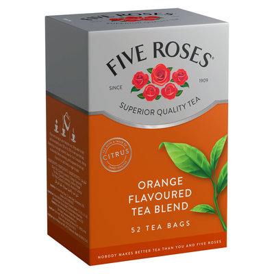 Five Roses Orange Flavoured Tea Blend 50 Pack | PnP