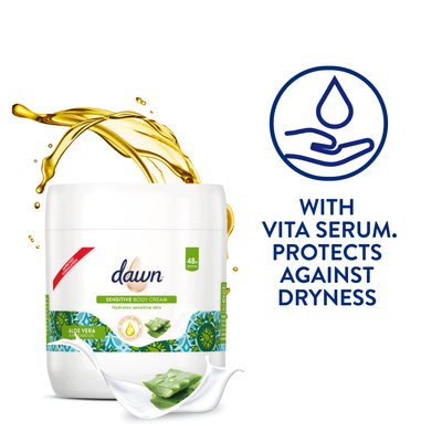 Dawn Aloe Vera & Avocado Oil Soothing Body Cream for Sensitive