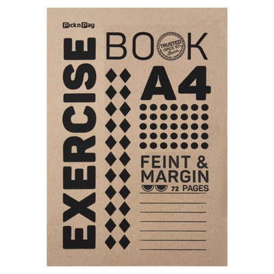 PnP A4 Feint & Margin Exercise Book 72 Pages