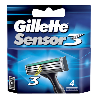 Gillette Sensor 3 Cartridges 4 Pack | PnP