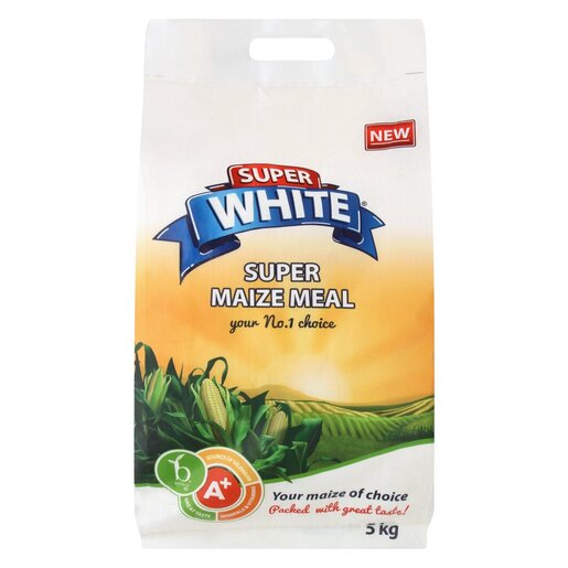 SUPER WHITE MAIZE MEAL POLY BAG 5KG PnP