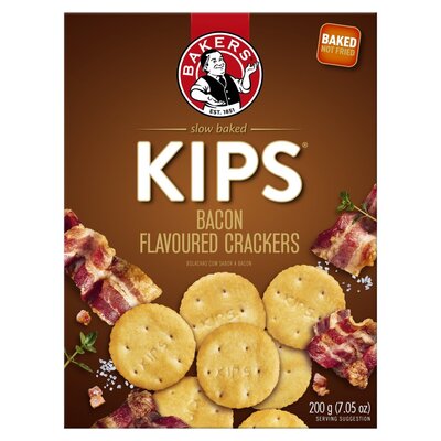 Bakers Kips Bacon Flavoured Crackers 200g