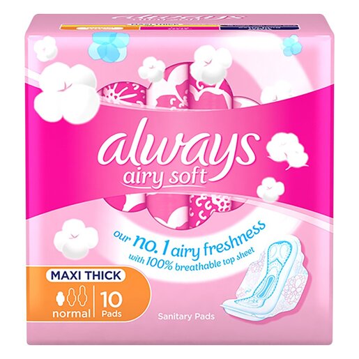 Always Maxi Cotton Normal Pads 10 Pack PnP