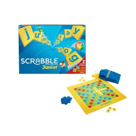 Mattel Games Scrabble Junior – Gioco Da Tavolo Per Bambini In Tedesco, Due Livelli Di Difficoltà, Y9670