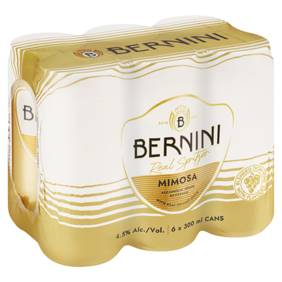 Bernini Mimosa Can 6 x 300ml | PnP