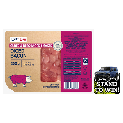 PnP Diced Bacon 200g