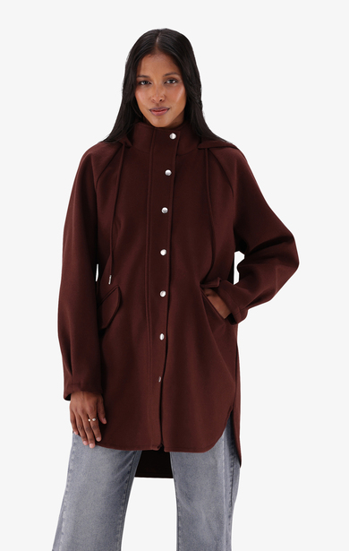 Relaxed Melton Hooded Coat | Shop Online | Pick 'n Pay Clothing