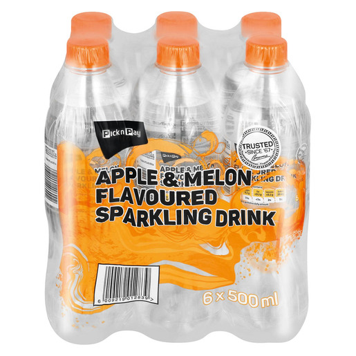 PnP Apple & Melon Flavoured Sparkling Drink 500ml x 6 PnP