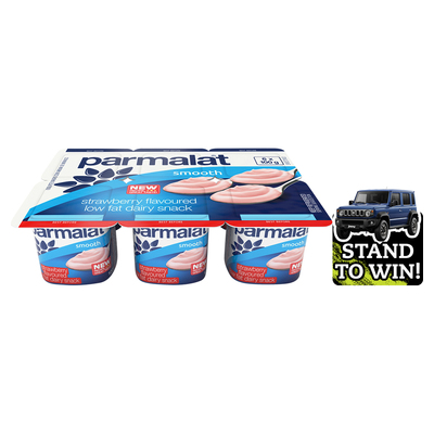 Parmalat Strawberry Flavoured Low Fat Dairy Snack 6 x 100g