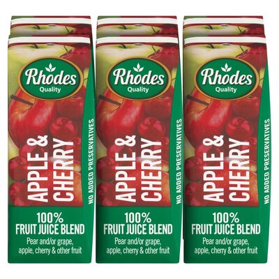 Rhodes 100% Apple & Cherry Fruit Juice Blend 200ml x 6 | PnP
