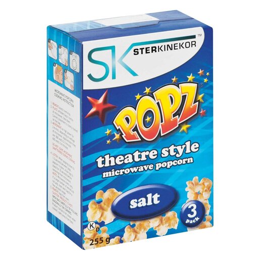 Popz Microwave Popcorn Salted 85g 3 Pack PnP