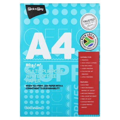 PnP A4 Multi Purpose White Office Paper 500 Sheets