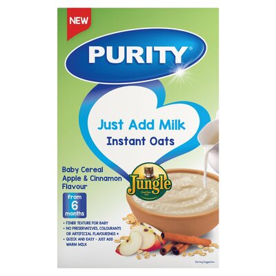 Purity Baby Instant oats Apple & Cinnamo Oats 6+ Months 500g