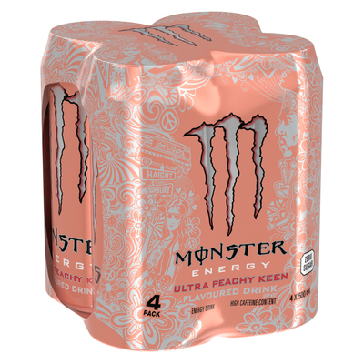 Monster Peachy Keen Energy Drink 4 x 500ml | PnP