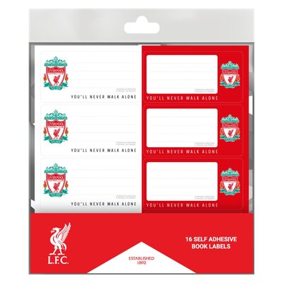 Liverpool Football Club Assorted Book Labels 16 Pack