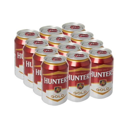 Hunters Gold Can 12 x 330ml PnP