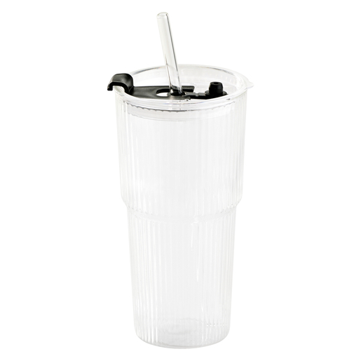 DAY Rib Glass With Cap & Straw 530ml | PnP