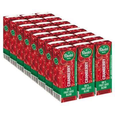 Rhodes 100% Fruit Juice Blend Cranberry 200ml x 24 | PnP