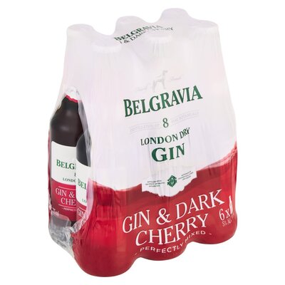 Belgravia Gin & Dark Cherry Nrb 6 x 275ml