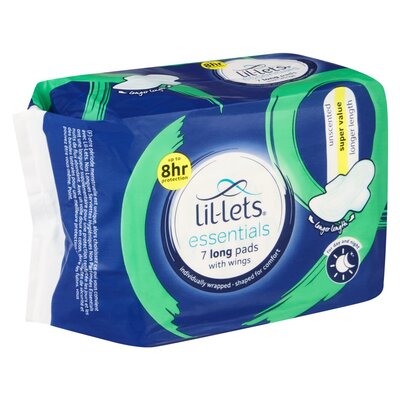 Lil-lets Unscented Long Sanitary Pads 7 Pack | PnP