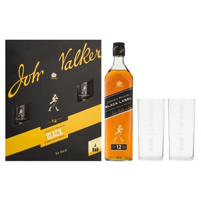 Johnnie Walker Black With 2 Glasses Gift Pack 750ml | PnP