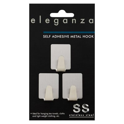 Eleganza Medium Rectangle Stainless Steel Hook | PnP