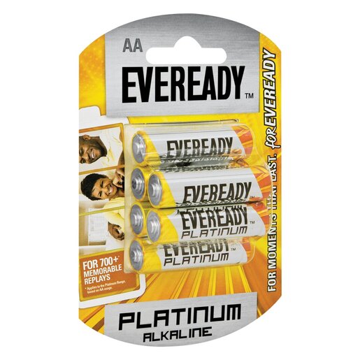 Eveready Platinum Alkaline Batteries AA 6 Pack PnP