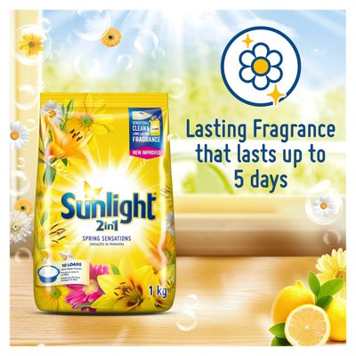 Sunlight Spring Sensations 2in1 Hand W/Powder Detergent 1kg | PnP