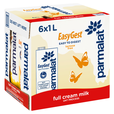 Parmalat EasyGest Lactose Free Full Cream Milk 6 x 1L
