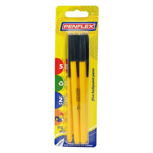 Penflex Pen Fine Black 5ea | PnP