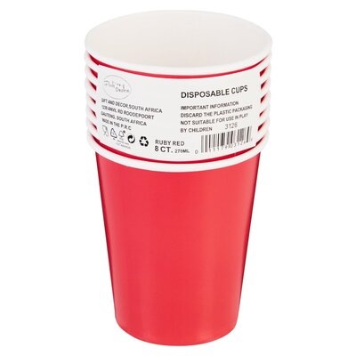 G&D Red Ruby Cups 8 Pack | PnP