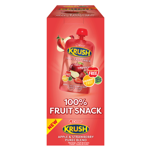 Clover Krush Apple & Strawberry Puree Blend 6 x 110ml | PnP